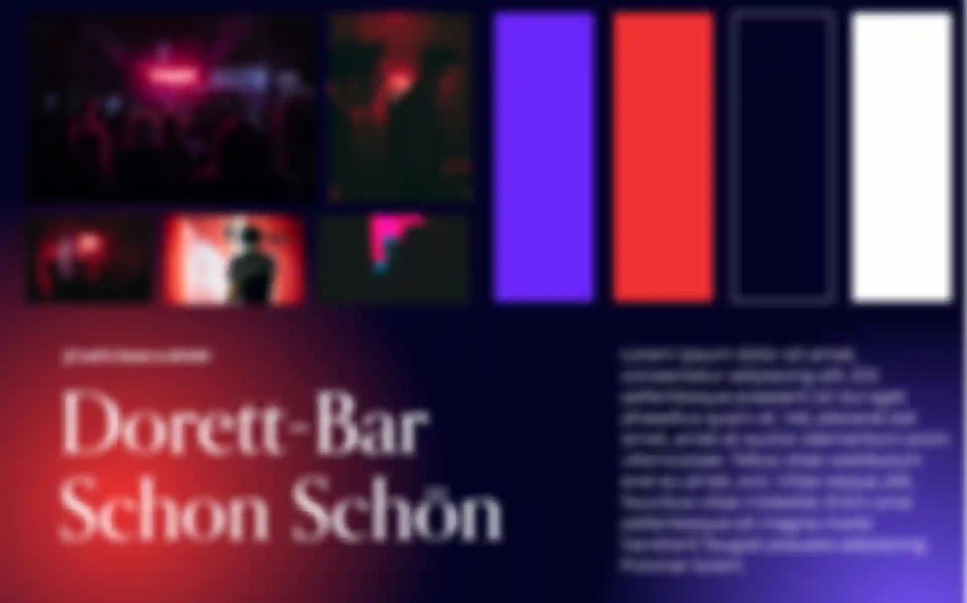 Visueller Styleguide zur Festlegung von Farben, Bildern und Typografie für die Echo Room-App.