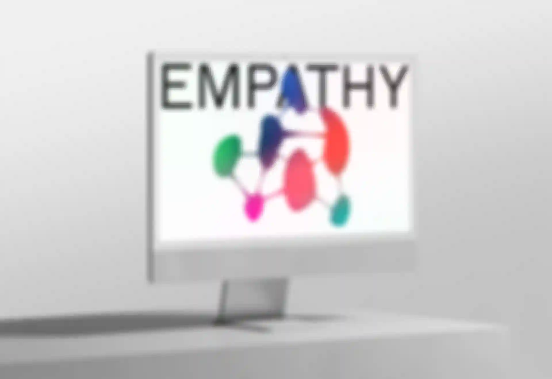 Startbildschirm der Empathy-Webanwendung auf einem iMac.